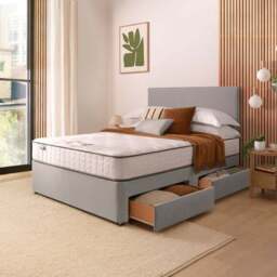 Silentnight Divan Bed With Fabric Paris Headboard and 800 Pocket Sprung Mattress - thumbnail 2