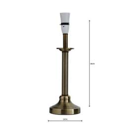 Fluted Candlestick Antique Brass Table Lamp Base - thumbnail 5
