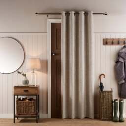Churchgate Swithland Herringbone Eyelet Door Curtain