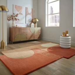 Lozenge Abstract Shaped Wool Rug - thumbnail 1