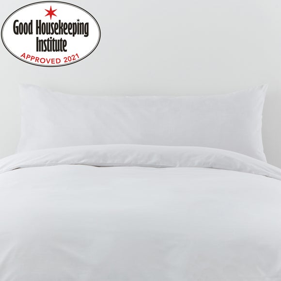 Non Iron Plain Dye White Body Pillowcase