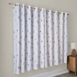 Pressed Floral Blackout Eyelet Curtains - thumbnail 3