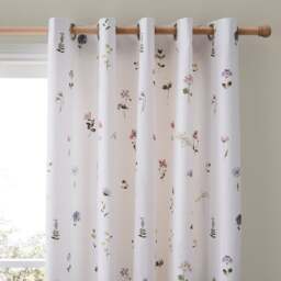 Pressed Floral Blackout Eyelet Curtains - thumbnail 1