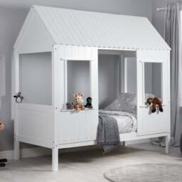 Kids Treehouse Bed, White - thumbnail 1