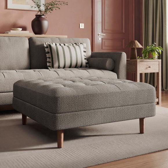 Max Multi Yarn Boucle Square Storage Footstool - image 1