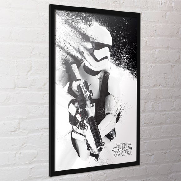 Star Wars Episode VII Stormtrooper Paint Framed Poster Print