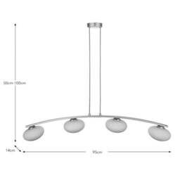 Yonah 4 Light Adjustable Diner Ceiling Light - thumbnail 6