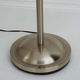 Marble Glass Satin Nickel Uplighter Floor Lamp - thumbnail 3