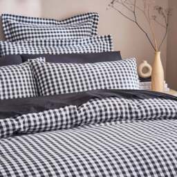 Portloe Woven Gingham 100% Cotton Duvet Cover & Pillowcase Set - thumbnail 2