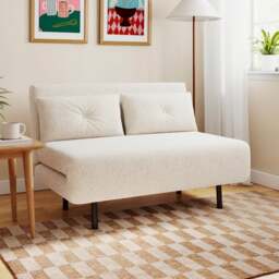 Phoebe Sherpa Small Double 2 Seater Sofa Bed - thumbnail 1