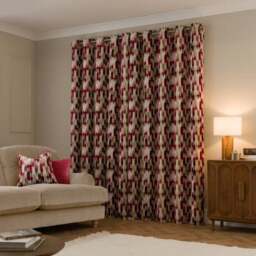 Kelso Cut Velvet Eyelet Curtains - thumbnail 4