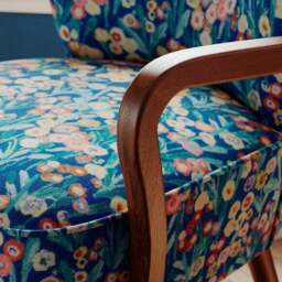 Eliza Harriet Meadow Print Wooden Occasional Armchair - thumbnail 3