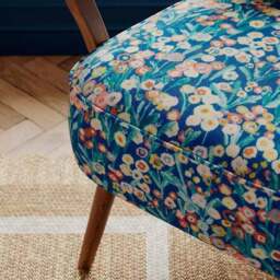 Eliza Harriet Meadow Print Wooden Occasional Armchair - thumbnail 4