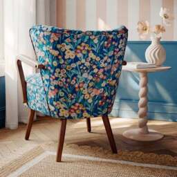 Eliza Harriet Meadow Print Wooden Occasional Armchair - thumbnail 2