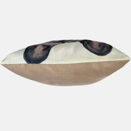 Christine Varley French Bulldog Black Square Cushion - thumbnail 2