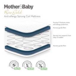 Mother&Baby Rose Gold Hypoallergenic Sprung Mattress - thumbnail 2