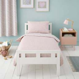 Ditsy Bunny Pink 100% Cotton Duvet Cover and Pillowcase Set - thumbnail 3