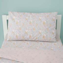 Ditsy Bunny Pink 100% Cotton Duvet Cover and Pillowcase Set - thumbnail 2