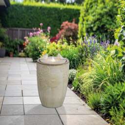 Ceramic Cream Water Feature - thumbnail 1