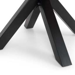 Berwick 4 Seater Round Dining Table, Black - thumbnail 5