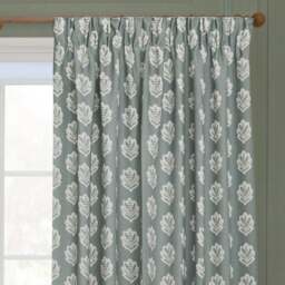 Sanderson Sessile Leaf Pencil Pleat Curtains - thumbnail 1