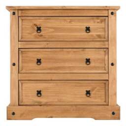 Corona 3 Drawer Chest, Pine - thumbnail 3