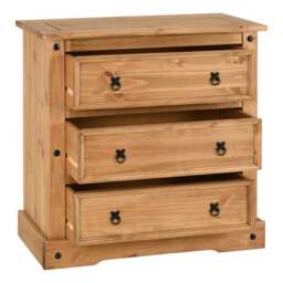 Corona 3 Drawer Chest, Pine - thumbnail 4
