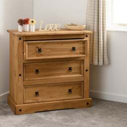 Corona 3 Drawer Chest, Pine