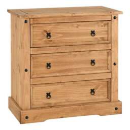 Corona 3 Drawer Chest, Pine - thumbnail 2