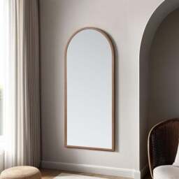 Yearn Solid Oak Arched Full Length Leaner Wall Mirror - thumbnail 2