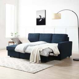 Kayden Woven Reversible Trundle Corner Double Sofa Bed - thumbnail 2