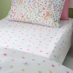 Set of 2 Floral Kitty Cats Fitted Sheets - thumbnail 2