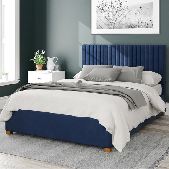 Grant Plush Velvet Ottoman Bed Frame - image 1