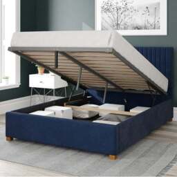 Grant Plush Velvet Ottoman Bed Frame - thumbnail 2
