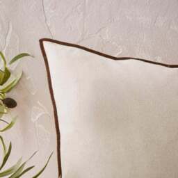 Embroidered Edge Cotton Square Cushion Cover - thumbnail 3