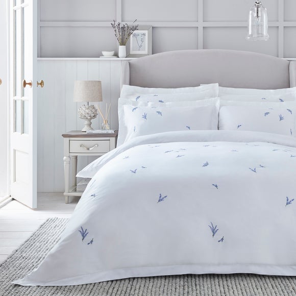 Dorma Ashmore Lavender 100% Cotton Duvet Cover and Pillowcase Set - image 1