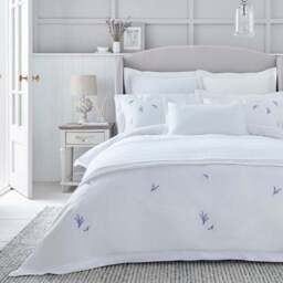 Dorma Ashmore Lavender 100% Cotton Duvet Cover and Pillowcase Set - thumbnail 3