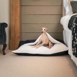 Lords and Labradors Rhino Leather Sleepy Burrow Dog Bed - thumbnail 2