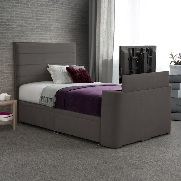 Sweet Dreams Venice Horizontal Pleated Side Lift Ottoman TV Bed - image 1