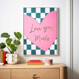 Love You Madly Foil Framed Canvas