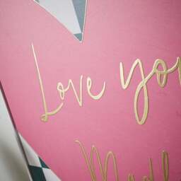 Love You Madly Foil Framed Canvas - thumbnail 2
