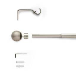 Globe Extendable Metal Eyelet Curtain Pole - thumbnail 2
