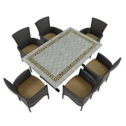 Byron Manor Burlington 6 Seat Dining Set - thumbnail 3