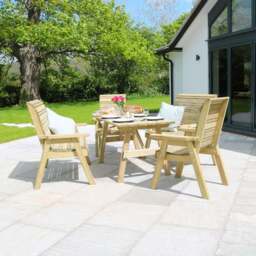 Freya 6 Seater Wooden Rectangle Garden Dining Set