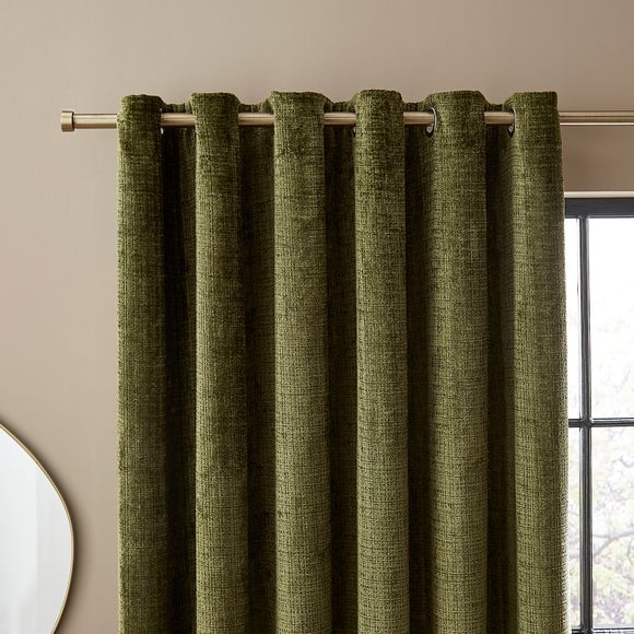 Cashton Chenille Heavyweight Eyelet Curtains - image 1
