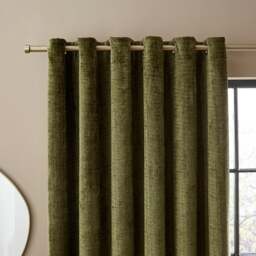 Cashton Chenille Heavyweight Eyelet Curtains - thumbnail 1