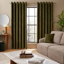 Cashton Chenille Heavyweight Eyelet Curtains - thumbnail 2