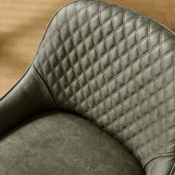 Hudson Set of 2 Dining Chairs, Faux Leather - thumbnail 4