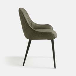 Hudson Set of 2 Dining Chairs, Faux Leather - thumbnail 6