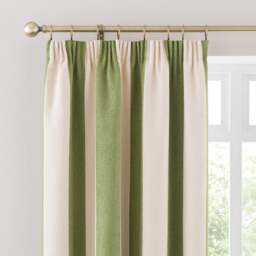 Boucle Stripe Pencil Pleat Curtains - thumbnail 1